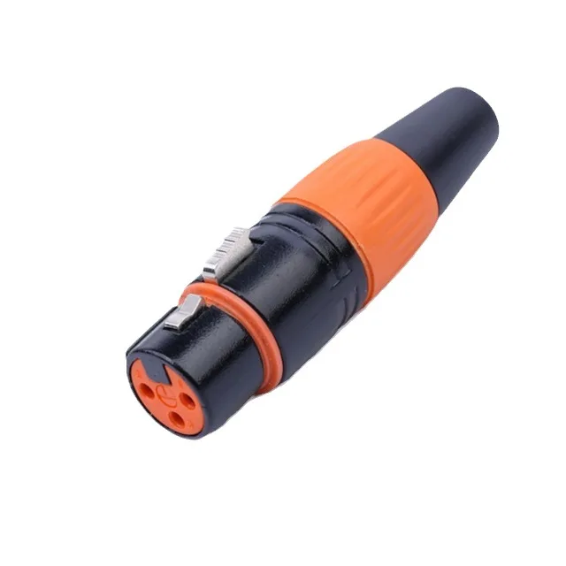 Factory Direct XLR Connector Three-Core XLR Faucet Male Female Audio Plug with Balance Card for Microphone Audio Applications