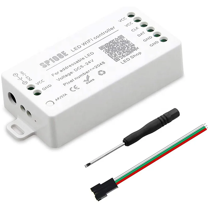 SP108E светодиодный контроллер Wi-Fi для WS2812 WS2813 SK6812 адресуемый RGB светодиодный пиксели