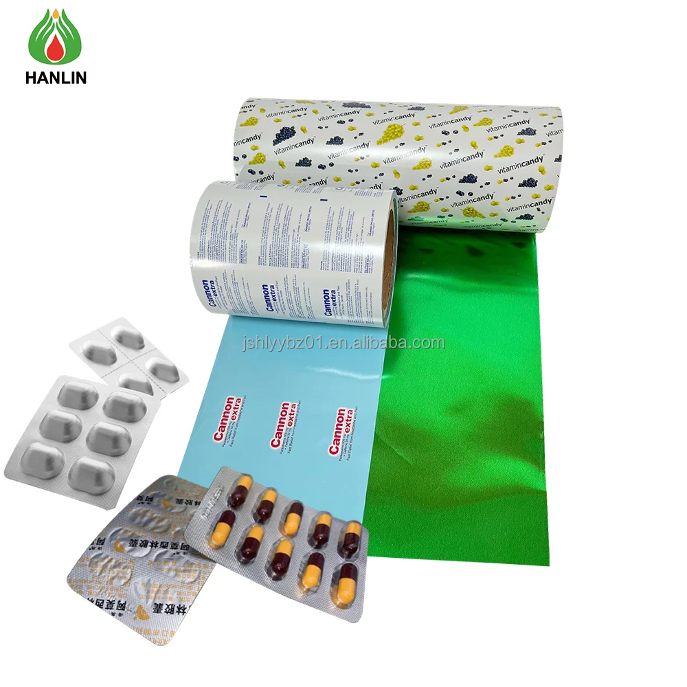 The factory produces printable pharmaceutical vacuum packaging aluminum foil for pills blister packaging