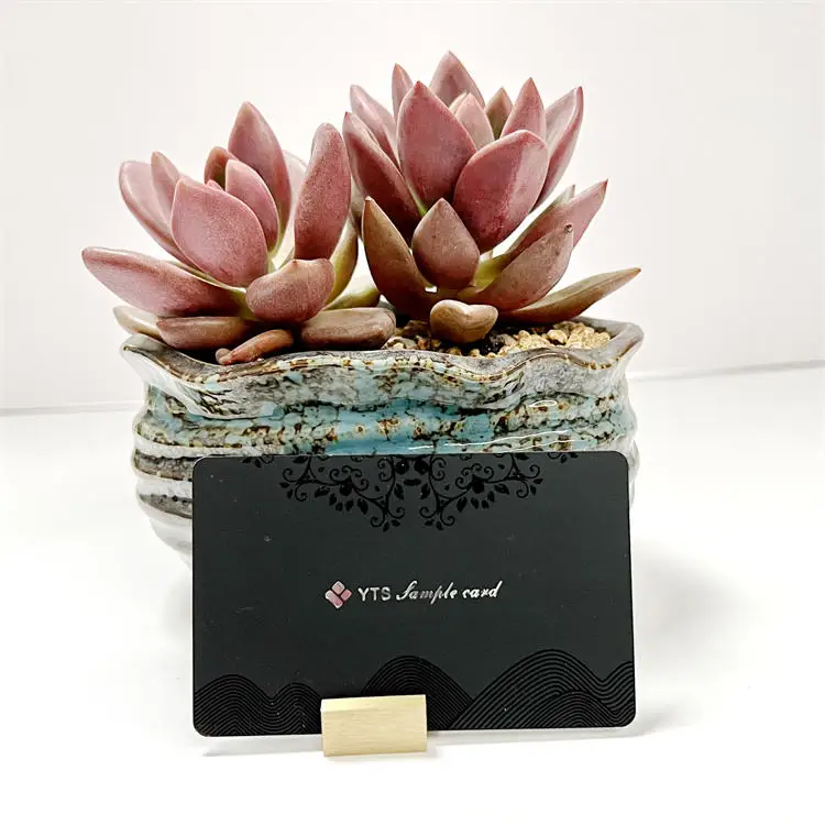 Hot selling smart name customized black card RFID PVC luxury plastic member vip business blank NFC card