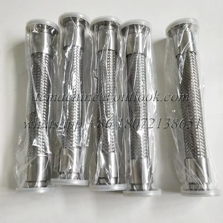 1.5'*500mm length stainless steel sus304 braid hose assembly with tri clamp ferrule ends