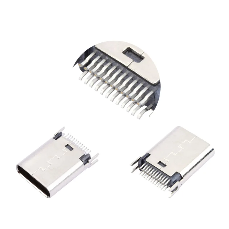 Inkson USB 3 1 Женский 180 градусов по вертикали с вакуумными шинами TYPE-C