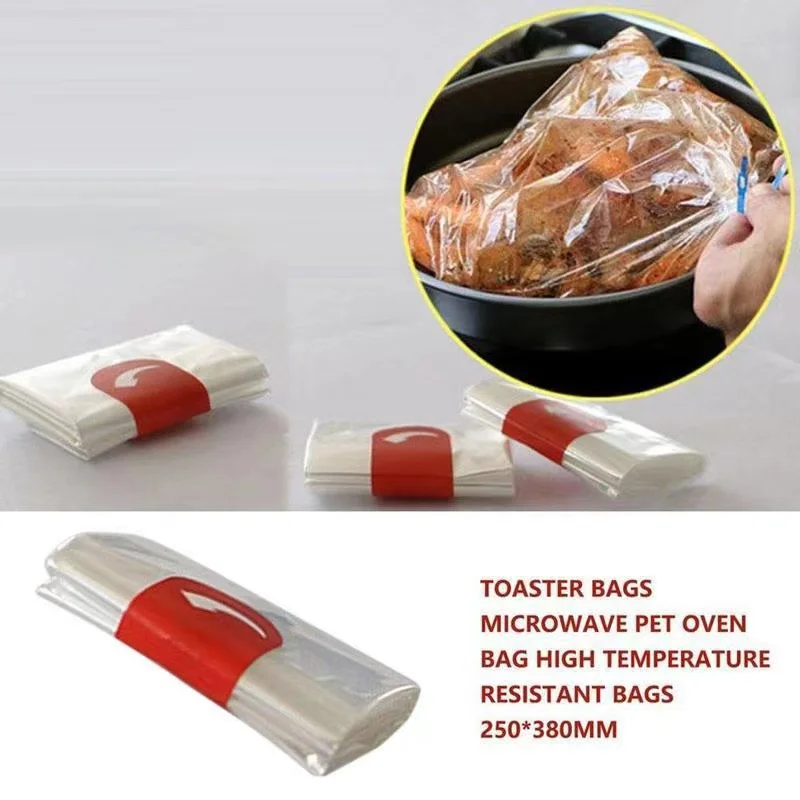 food grade no smells  Heat Resistance Plastic Chicken meat Oven Bag PET Nylon Rolls Roasting Oven turkey pouch