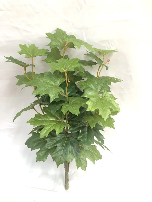 Hot Selling Decorative Plant Silk Fabric Maple Autumn Artificial Maple Leaves