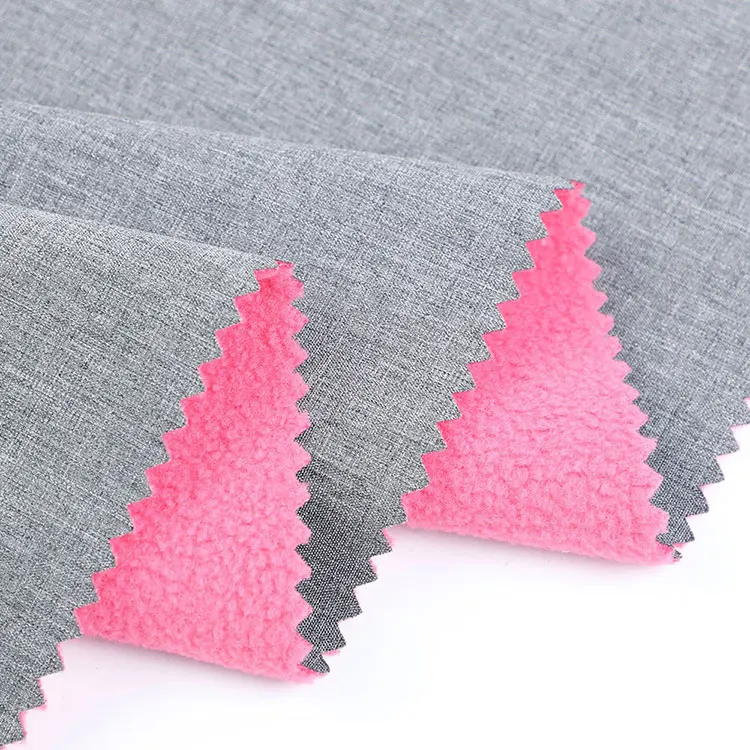 Waterproof Polyester TPU Bonded Fleece Fabric For Softshell Jacket