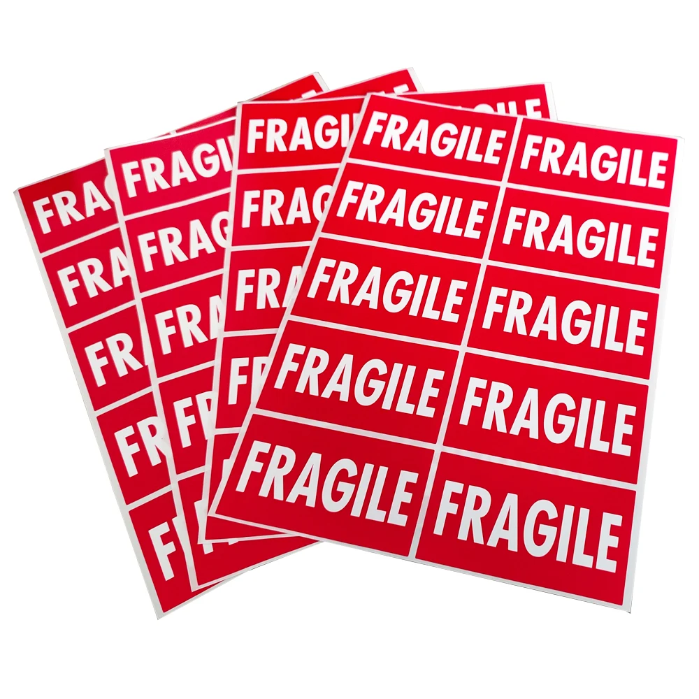 Customized LOGO Printed Waterproof Stickers Paper Self Adhesive Label Warning Printing Service