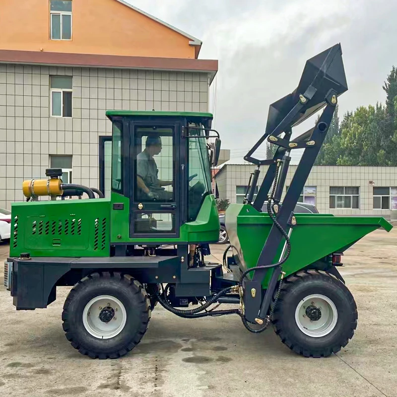 Cheap 4x4 2 ton 3 Ton FCY30S self- loading Mini Site Dumper for sale