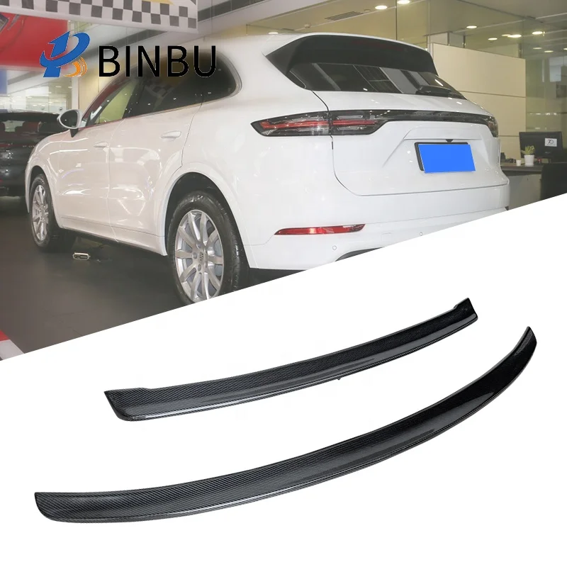 Задний спойлер из углеродного волокна для Porsche Cayenne, модификация и модернизация кузова из углеродного волокна, комплект кузова заднего крыла