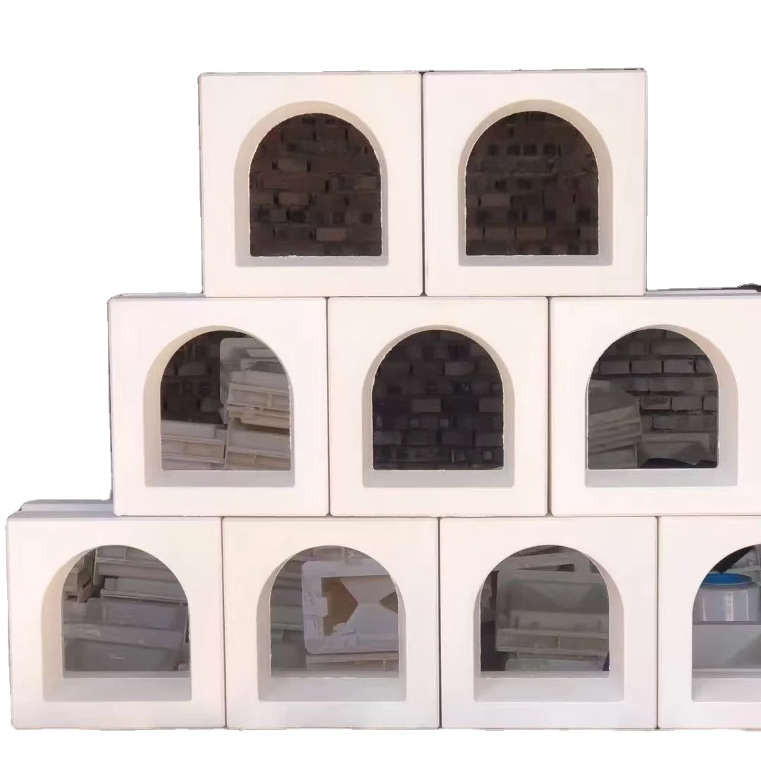 2024 New Breeze Block Double Sides Arch Shape Hollow Block Molds for Wall Stone Decoration