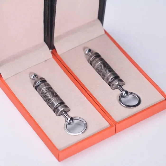 JIFENG JF-K1 D1.5 * H7.5cm Сделано в Китае индивидуальный логотип товарный латунь металл 8/10 мм оба размера кольцо для ключей пробивают резак