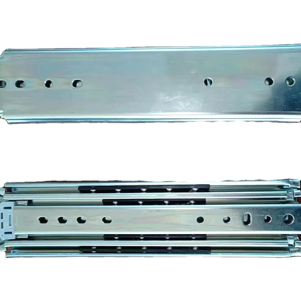 Free Sample 3 Fold Full Extension soft closing ball bearing drawer slides Track with Lock Camper Rail Slides Truck Bodies parts