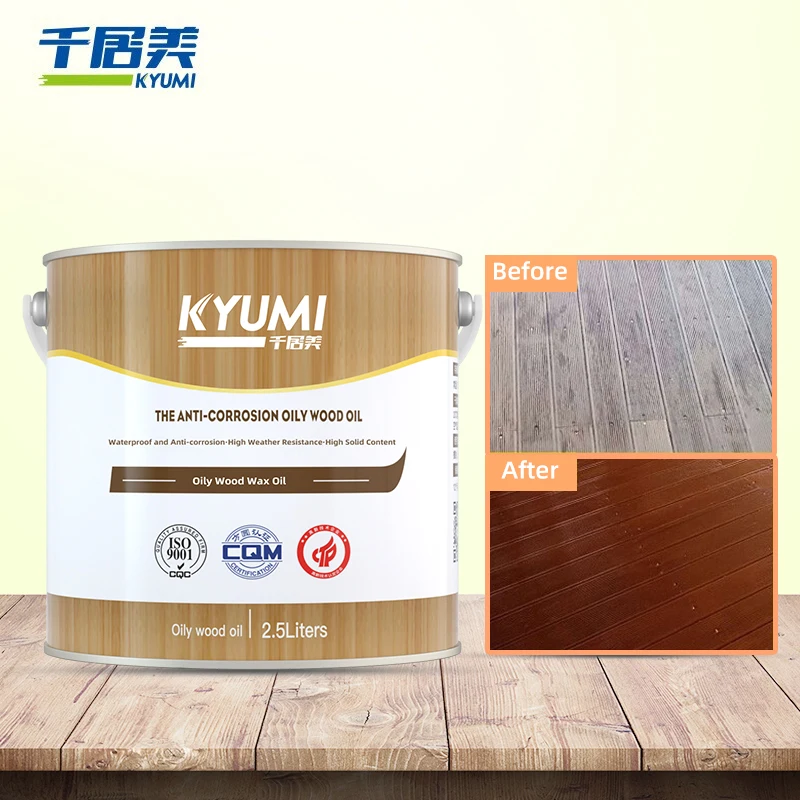 Premium quality long-lasting oil-based transparent wood top coat for wood surface