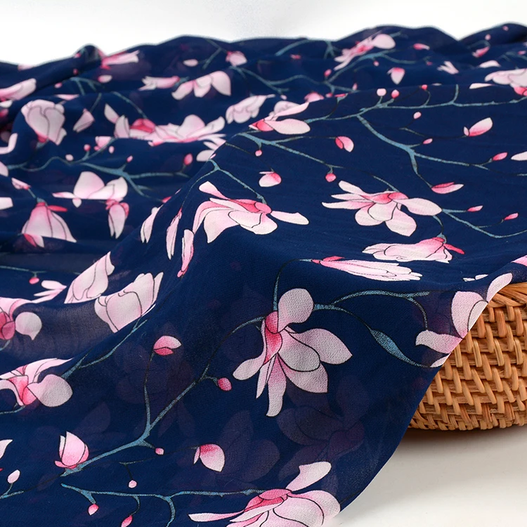 chiffon fabric printed