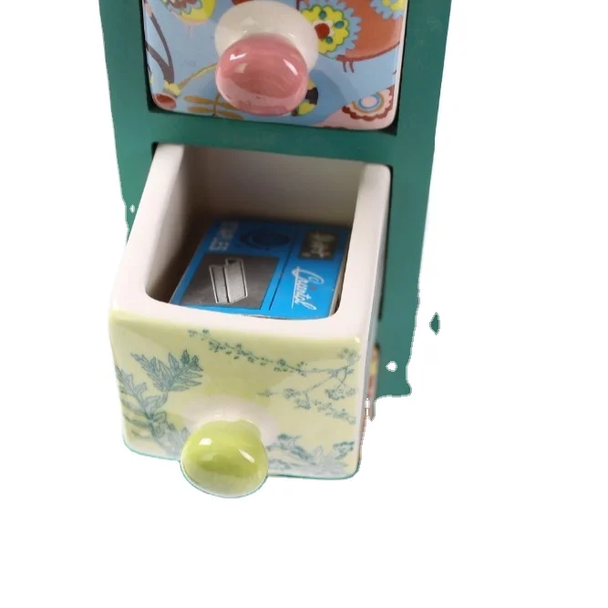Hot sales Home Decorative Vintage Retro Style Furniture Cabinet ceramic & Ceramic Multi Drawer