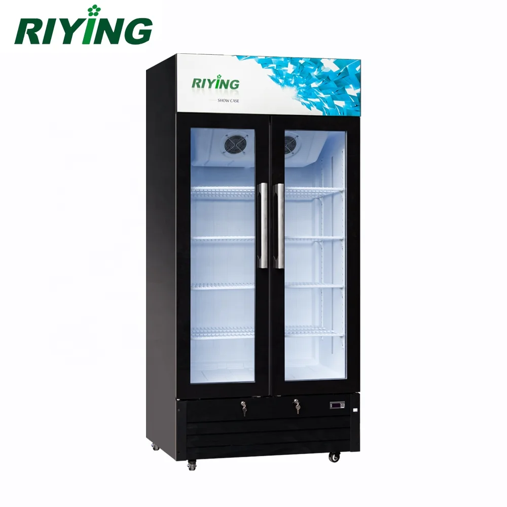 Supermarket Showcase 2 Door Upright Chiller Refrigerated Display Case