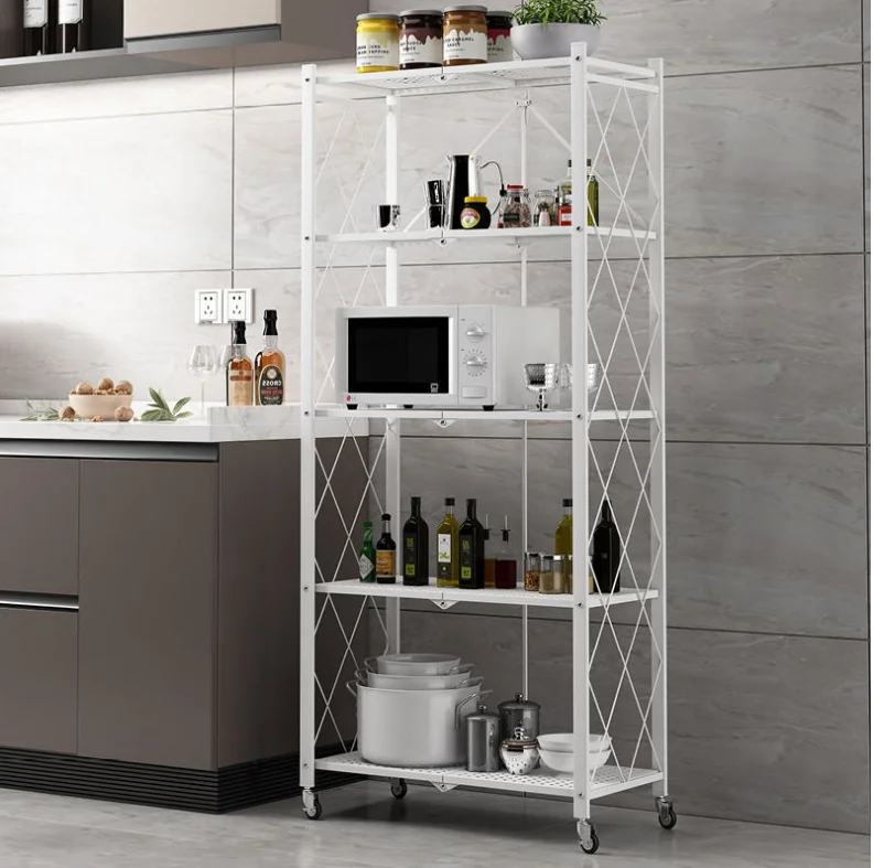 Стойка для микроволновой печи 3tier-4tier-5tier складная кухонная полка хранения