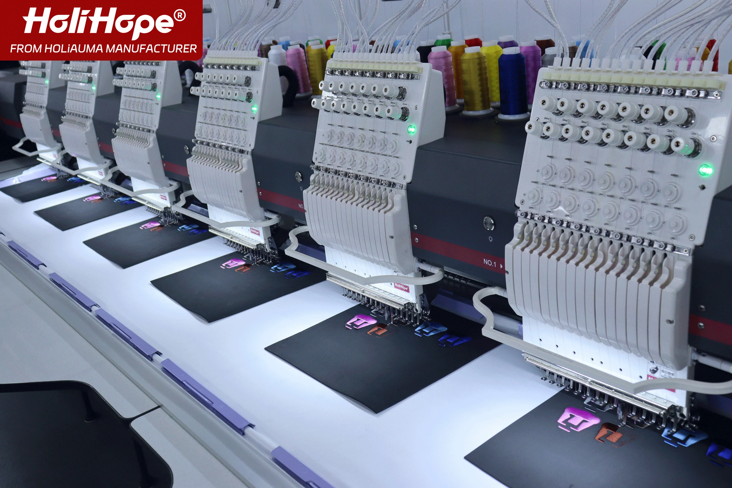 10 Years Motor Quality Warranty! HOLIAUMA HOLIHOPE 6 head 15 Needles High End Computerized Stone Embroidery Machine Like Happpy