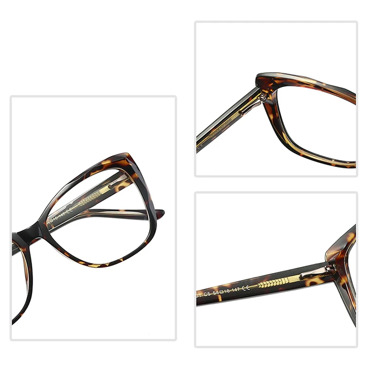 Wholesale Cat Eye TR90 Optical Frame Fashion Spring Hinge Women Anti Blue Light Glasses