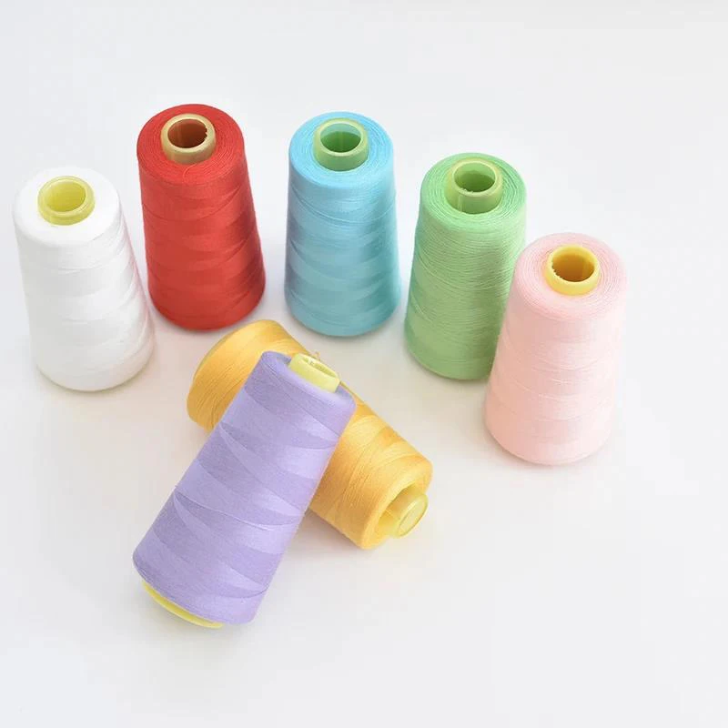 Customized High Speed Polyester Sewing Thread Type Manual Line Embroidery Thread Roll Sewing Thread