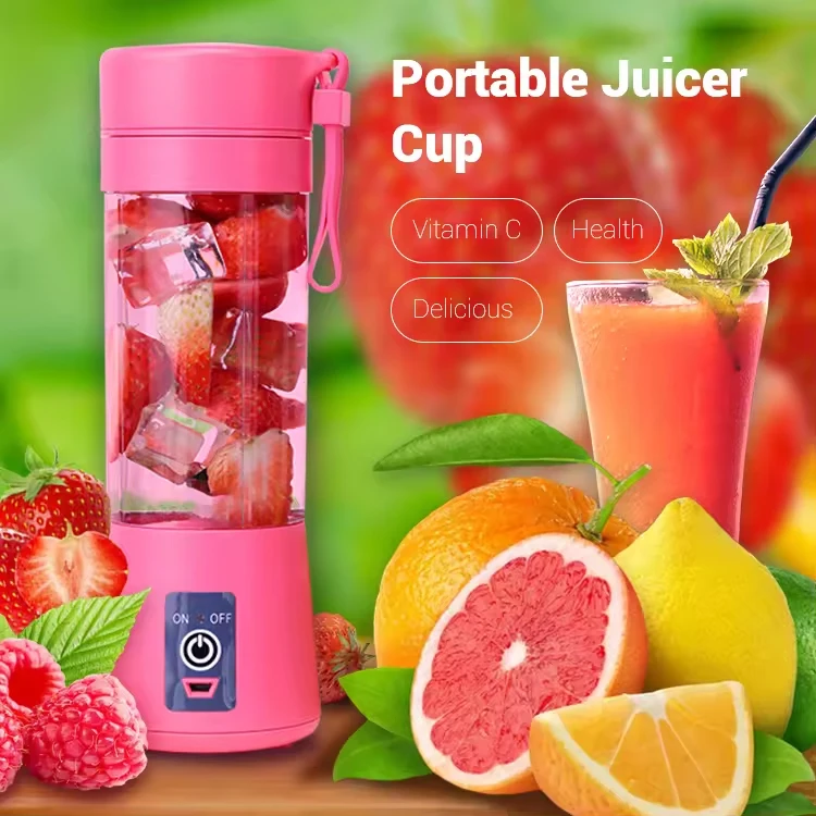 Mixeur Portable 400Ml Juice Blender Smoothie Mixer Type C Rechargeable Mini Blender Portable Tragbarer Mixer Handheld Juicer Cup