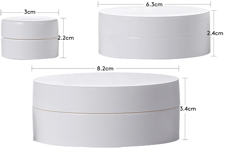 30ml 50ML 100ml 200ml Empty Custom Color OEM Round White Opaque plastic empty jar PP clear cosmetic cream plastic jar