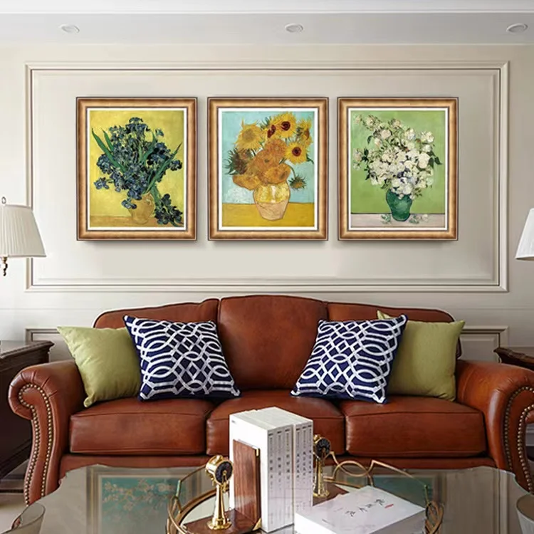 E WECIAL   Porcelain plate painting ceramic fresco European television background decorative painting Van Gogh oil painting