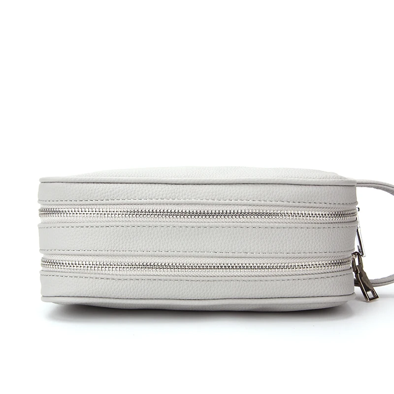 Ladies Portable Large Storage 2 Compartment Double Zipper Toiletry Bag Makeup Bag Cosmetic