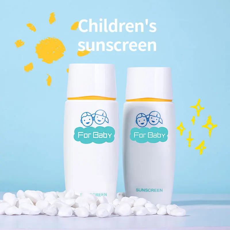 Private Label Natural SPF30+ Baby Sunscreen Lotion UVA UVB Protection Water Resistant Non Allergenic
