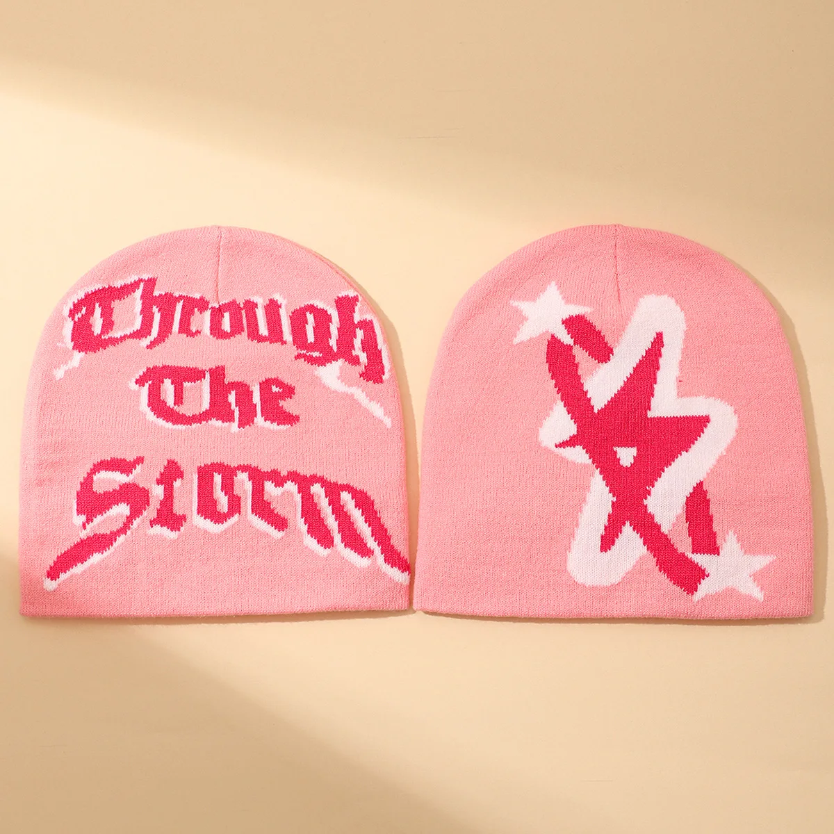 ODM 2023 y2k new arrival boys & girls beanies cuffless jacquard winter caps wholesale beanie manufacturer customized logo