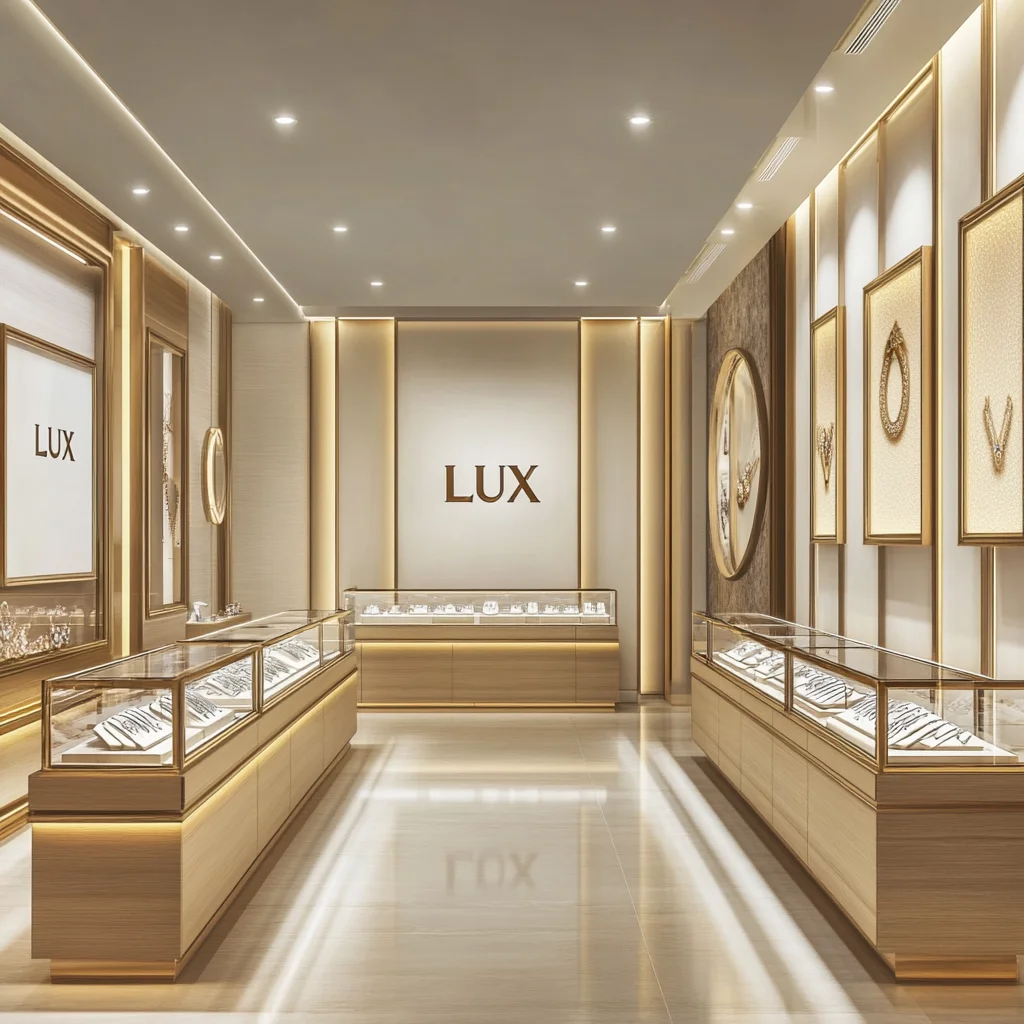 LUX Modern Luxury Jewelry Store Design Display High Quality Jewellery Shop Interior Furniture Layout for Jewelry Store