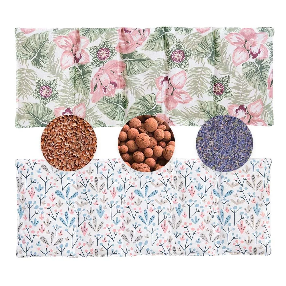 microwavable period bean bag flaxseed heating pad to relieve pain stress heat for cramps muscles joints back neck and shoulders