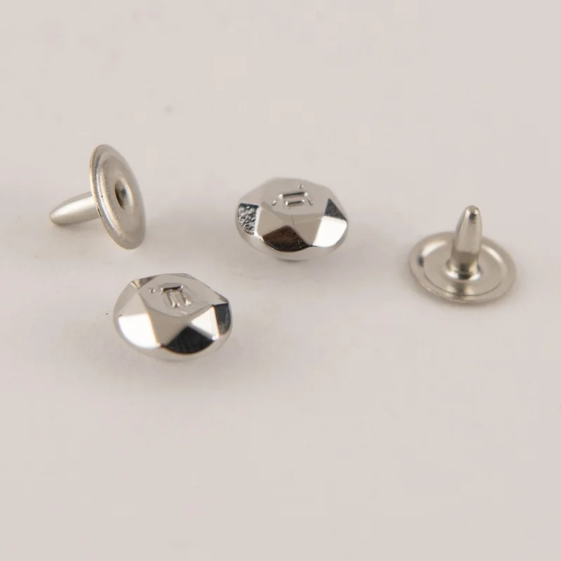 Custom Silver Color 10mm Nickel Free Zinc Alloy Rivet Button For Jeans