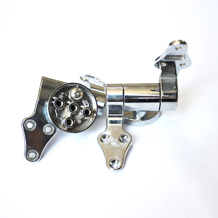 Durable Zinc Alloy Electroplate Soft Close Toilet Seat Hinge Bottom Mounted