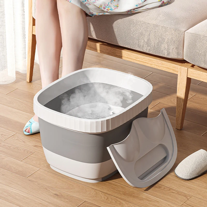 Multifunctional Household Bathroom Basin Collapsible Plastic Footbath Tub Folding Foot Water Bucket
