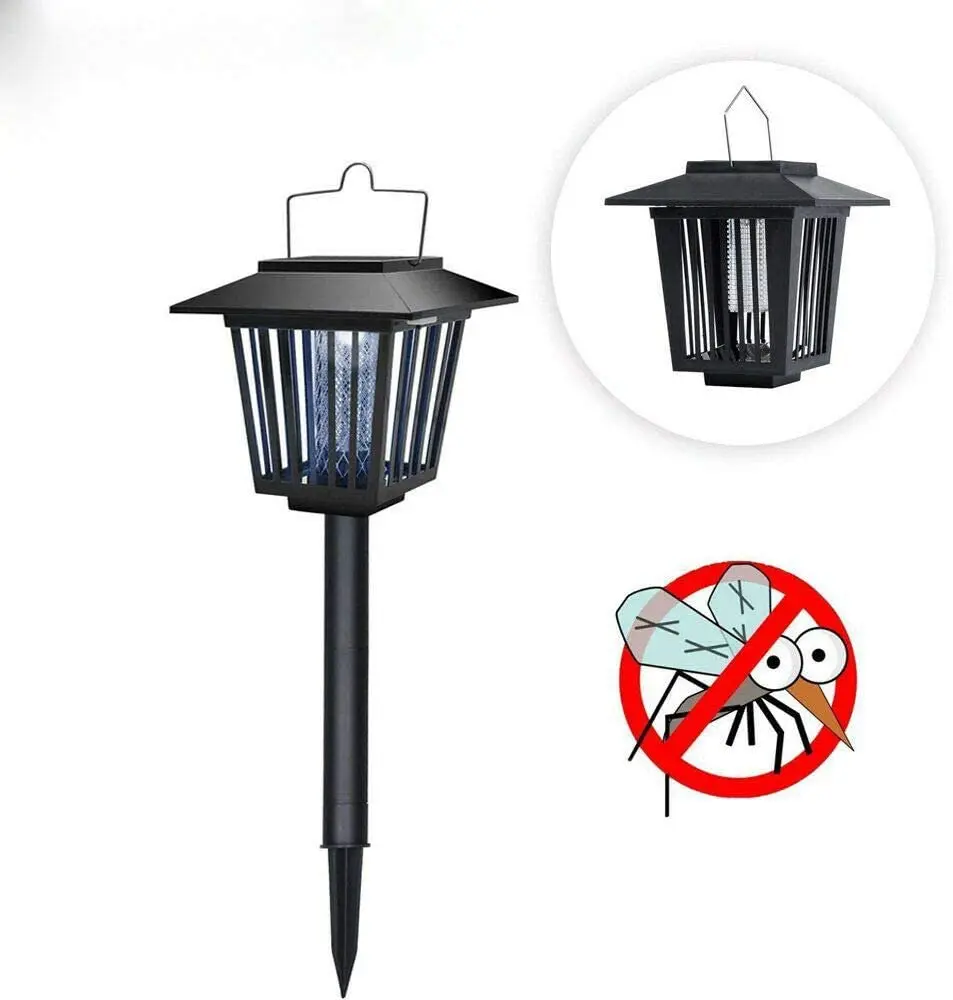 Уличная Водонепроницаемая портативная Подключаемая двойного назначения перезаряжаемая газонная Солнечная лампа-убийца комаров