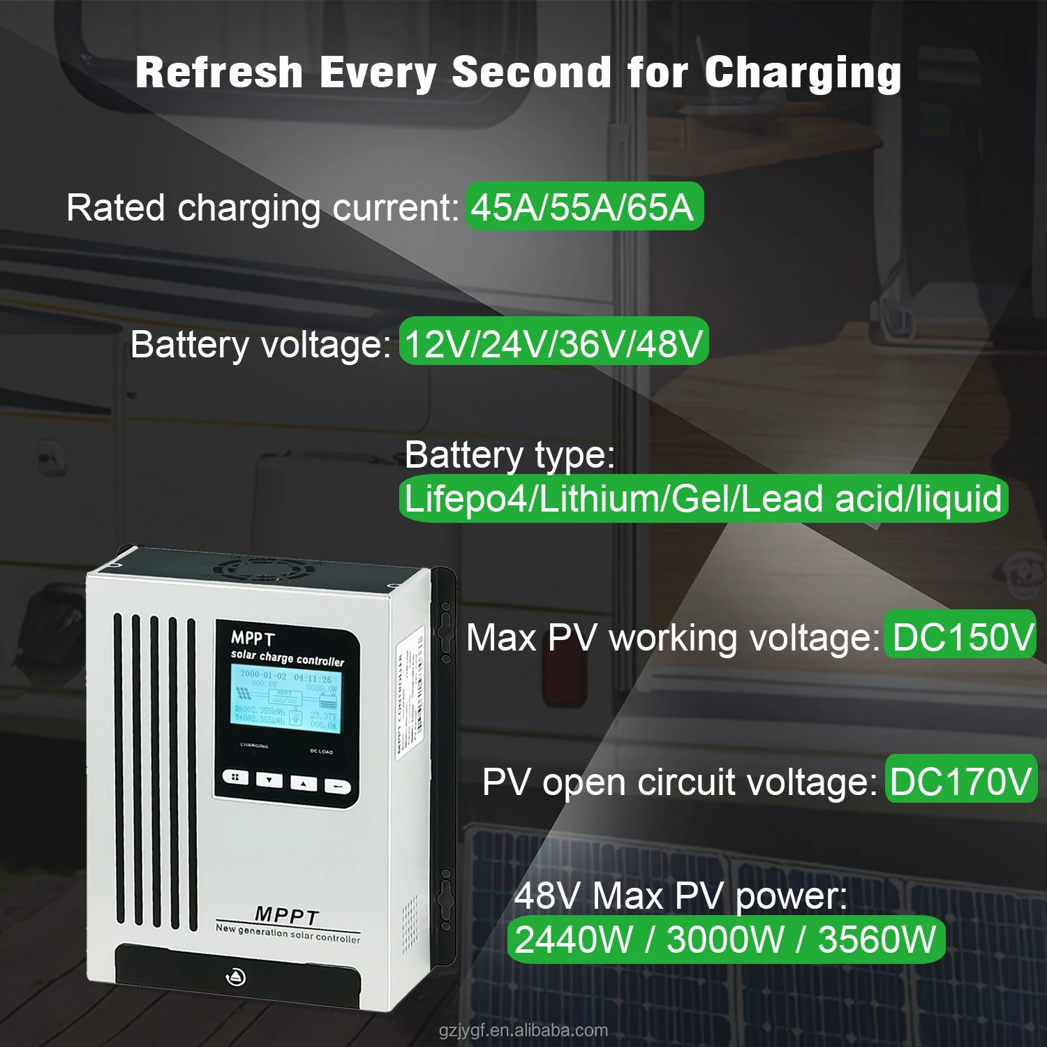 12V 24V 36V 48V 72V 84V 96V Suitable All Battery Bluetooth Regulator Controllers 60A 50A 40A Mppt Solar Charge Controller 30A