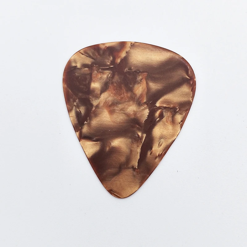 Blank or Custom Logo Celluloid Guitar Picks MOQ 500pcs thickness Pearl Brown Plectrums 0.46mm/0.71mm/0.96mm Gauge