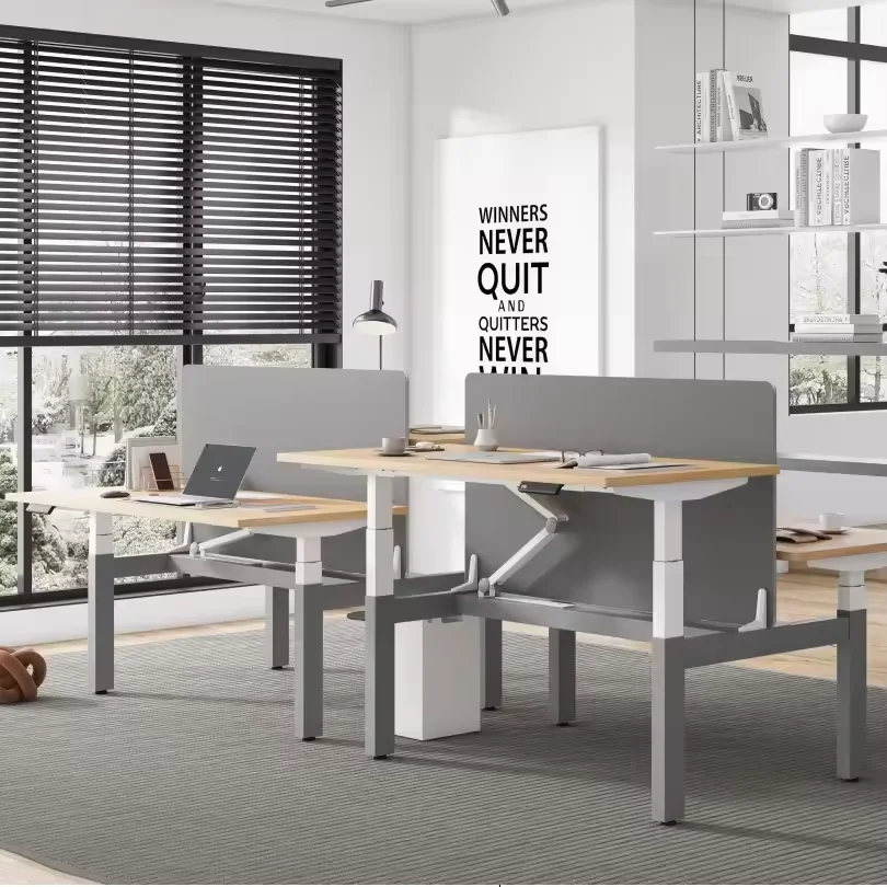 Electric Office Desk Single Motor Automatic Lifting Table With Two Stges Height Adjustable Desk