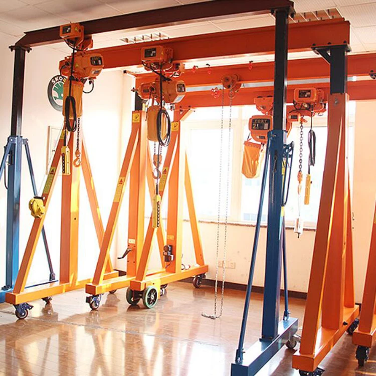 Small Gantry Crane Portable Movable Gantry Crane with Steel Rope Hoist 1T 2T 3T 5T