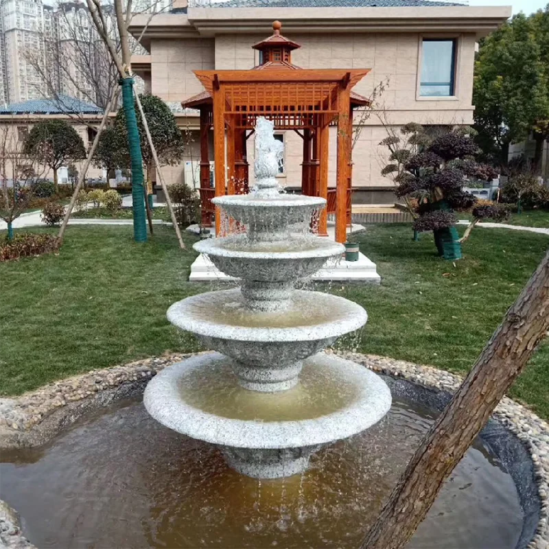 Outdoor Decorative Concrete Water Fountain Base Mold Plastic Water Fountain Mold  Large Concrete Mold for Water Fountain