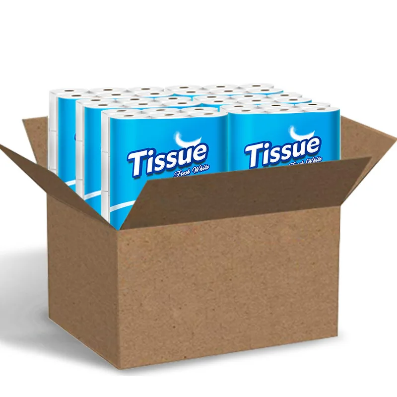 Wholesale Cheap Toilet Paper Custom Soft Toilet Tissue Roll 1/2/3/4 Layers Printed Core Bathroom Toilet Tissue Roll
