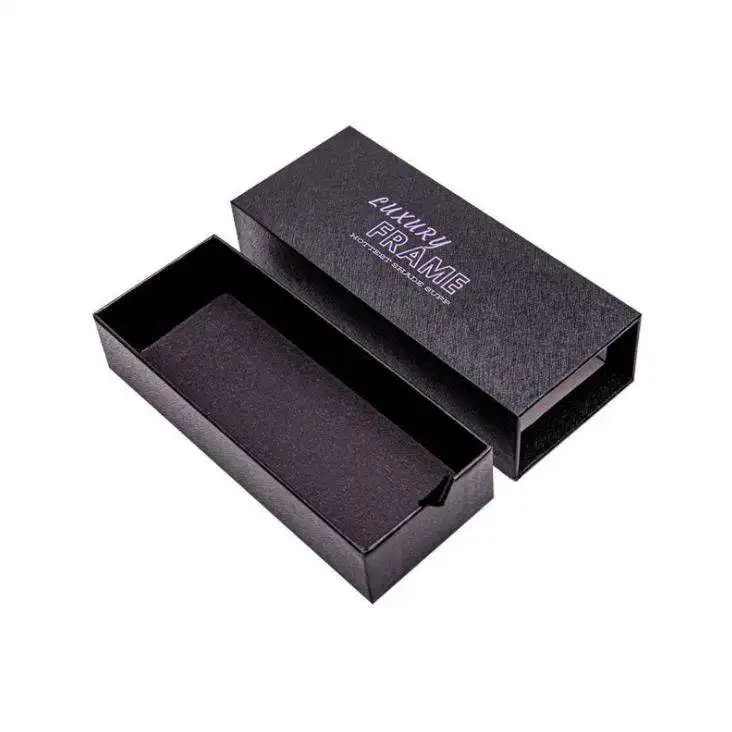 Hot selling custom fashion hard rectangle glasses packaging box case handmade drawer sunglasses case custom logo