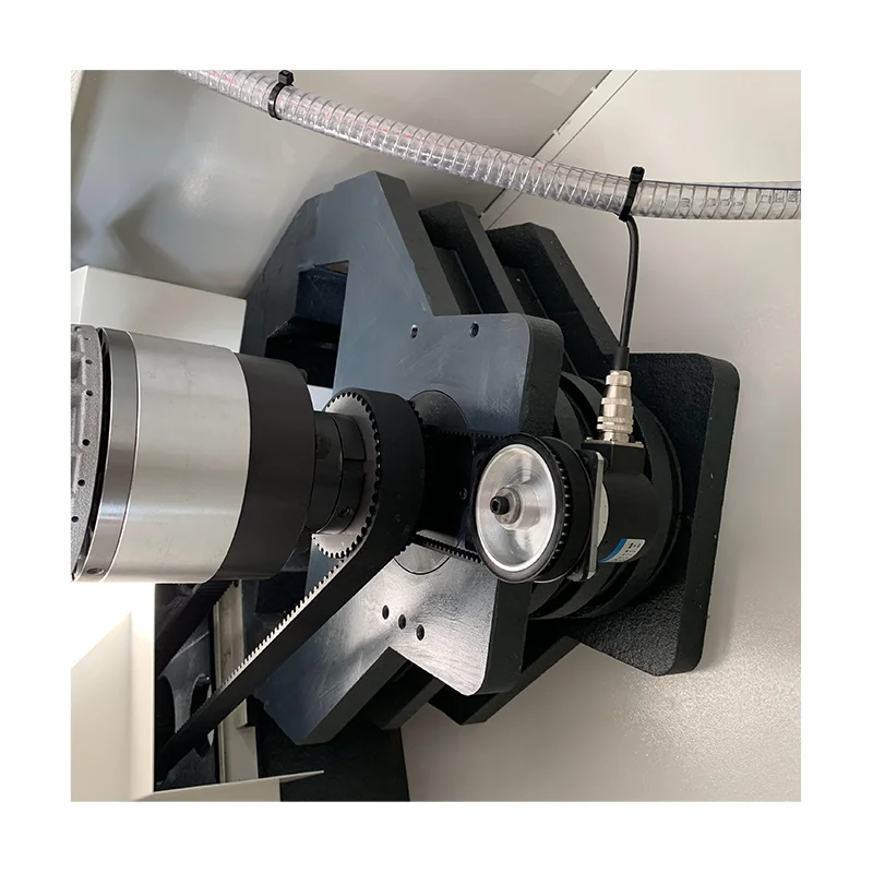 5 Inch 3-Jaw Hydraulic Chuck With Soft Jaws Syntec Cnc Controller JC-X35S Cnc Slant-Bed Lathe Turning Machine