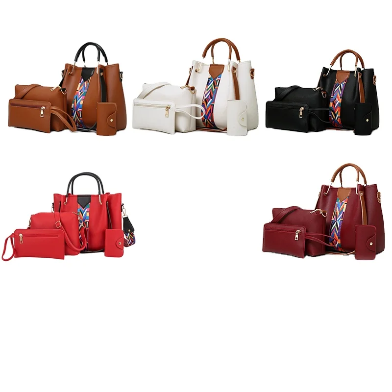 2024 New YCH Fashion Ladies Hand Designer Bags Cheap Price Lady Handbag Women Bag sets PU Handbags 4 Pcs in 1 Set