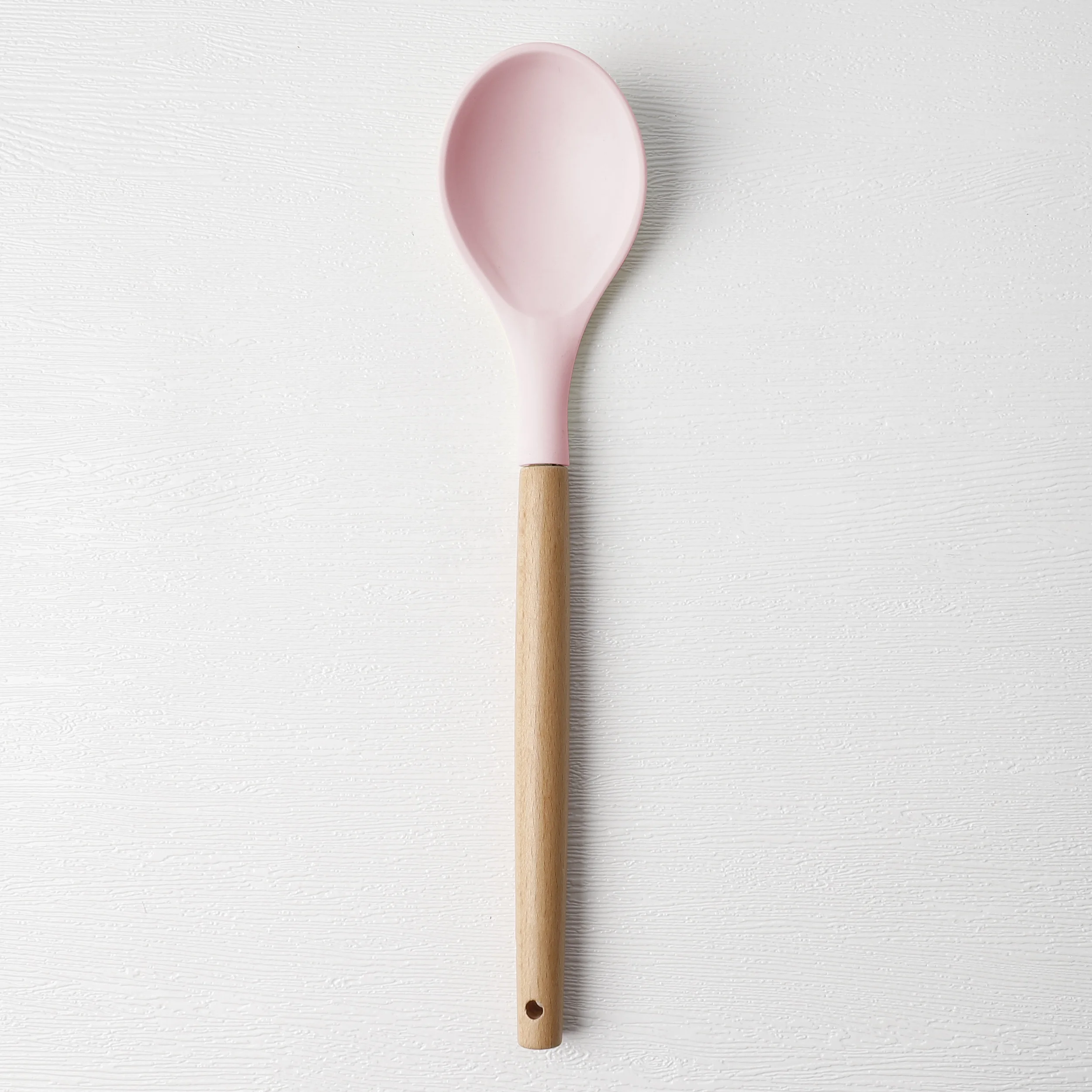 Accessories cooking big wooden handle soup coffee silicone service utensil solid set kitchen spoon