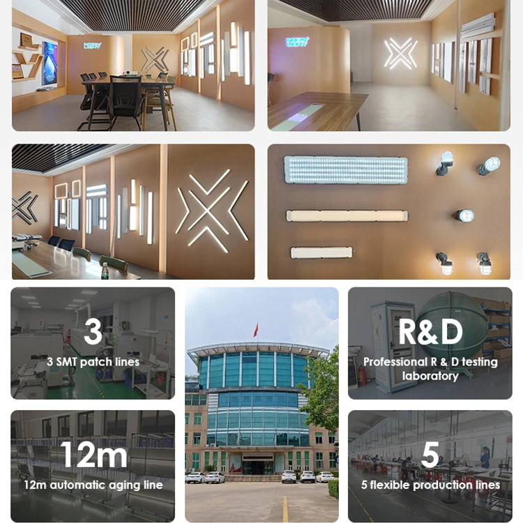 Direct Shipping Factory Vietnam 4ft 8ft LED Shop Light 80W 40W LED Linear Strip Lights for Commercial Office Mall