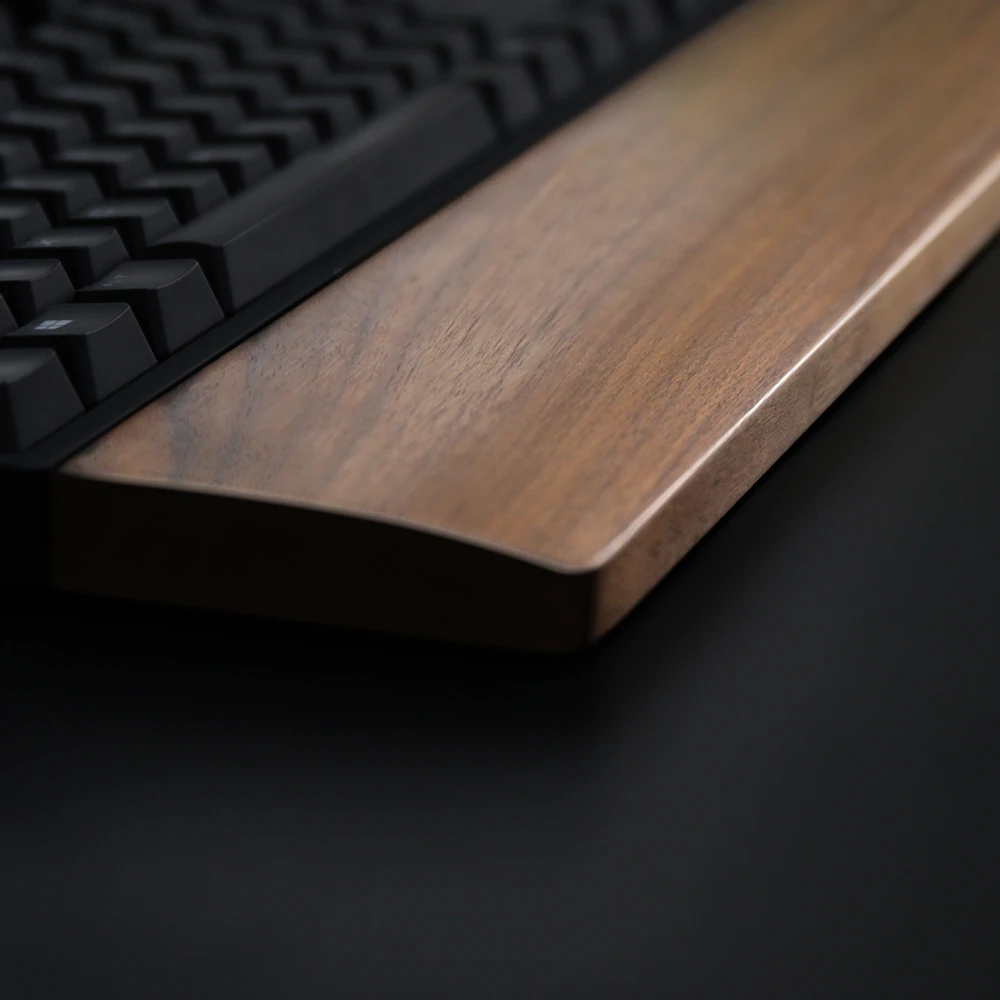 Vaydeer OEM Walnut Wooden Wood Keyboard Wrist Rest Pad