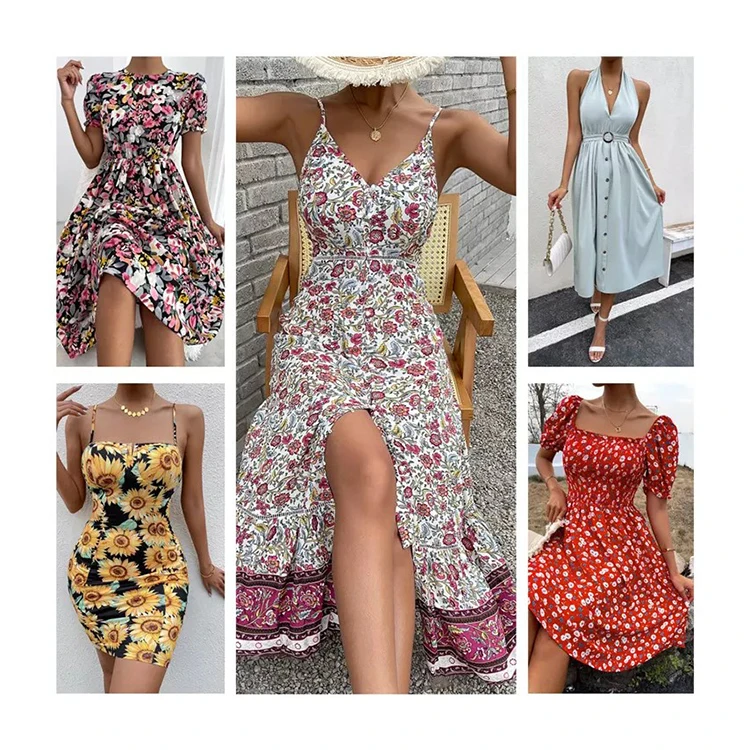 discount wholesale brand new mixed bundle bale woman dress bikini swimwear woman clothes mix bundle casual dress