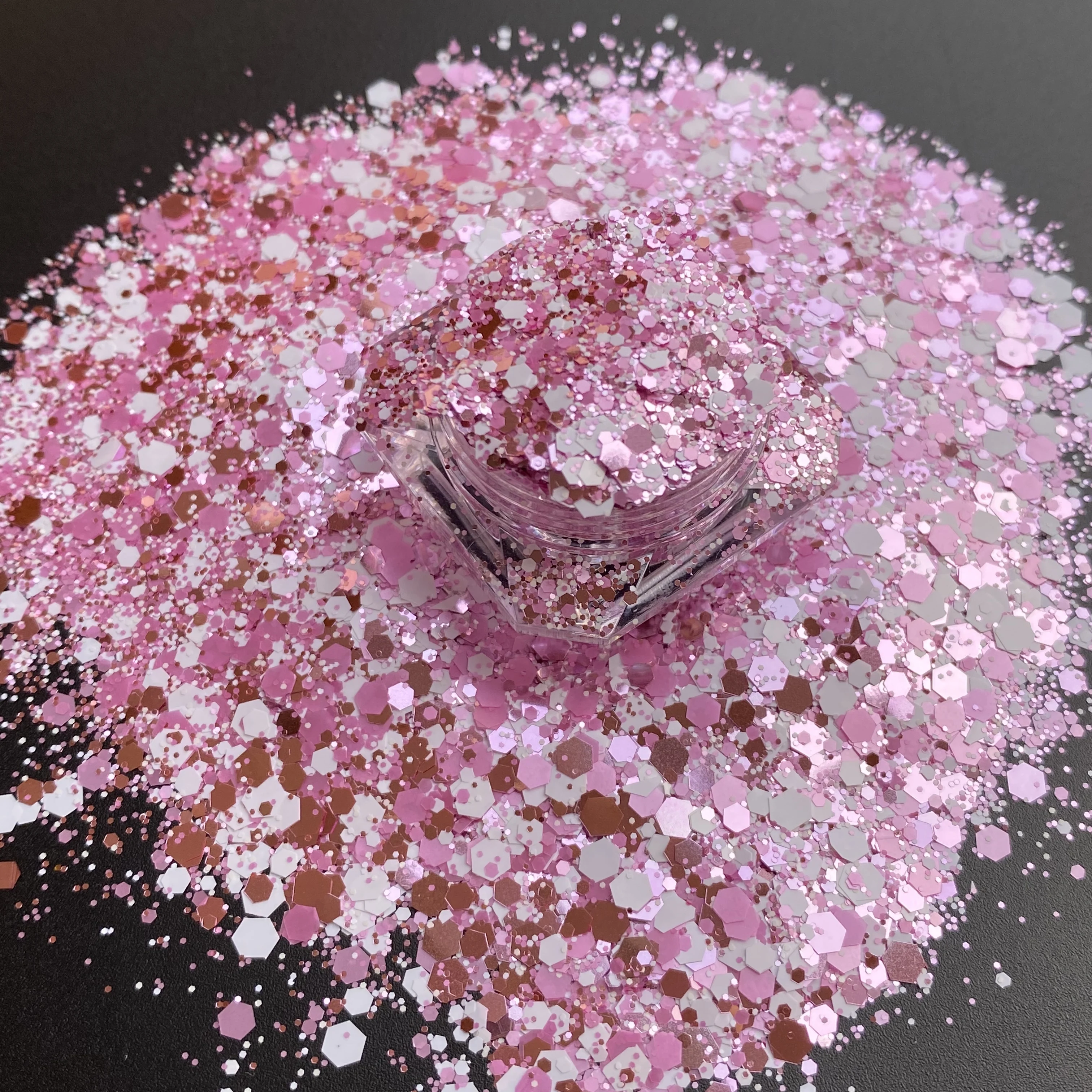 Bulk Glitter Wholesale Solvent Resistant Metallic Chunky Mix Nail Glitter 1kg for Nails Crafts Tumblers Epoxy Resin