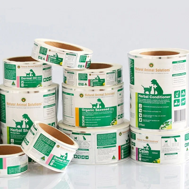 Custom health care products medicine bottle packaging sticker label vitamin supplement labels